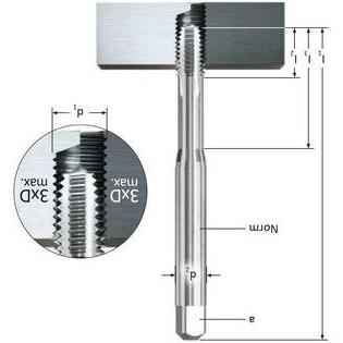 7970 tarauds universels revêtus gaz cylindrique